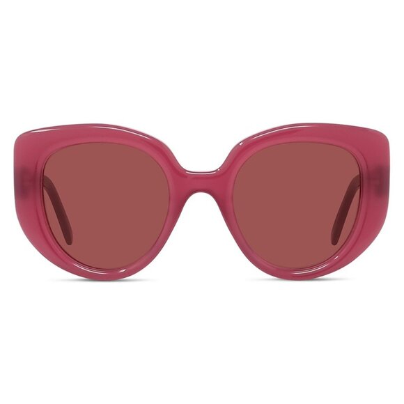NEW LOEWE BUTTERFLY SUNGLASSES MILKY CHERRY RED LOEWE LW40100I 75Y WOMEN EYEWEAR - Picture 2 of 3
